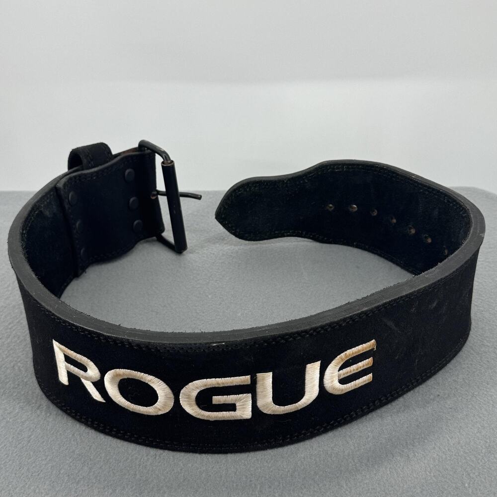 Rogue Echo Leather Powerlifting Belt Black Gym Training Weightlifting Lifting